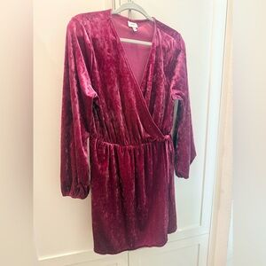 Velvet Wrap Dress